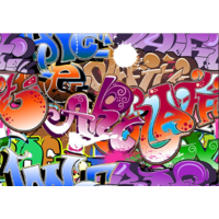 GRAFFITI TAG COLOUR PERSONALISED BIRTHDAY PARTY SUPPLIES BANNER BACKDROP DECORATION