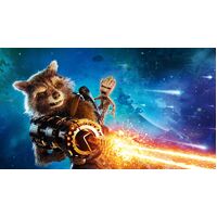 GUARDIANS OF THE GALAXY ROCKET BABY GROOT PERSONALISED BIRTHDAY PARTY SUPPLIES BANNER BACKDROP DECORATION