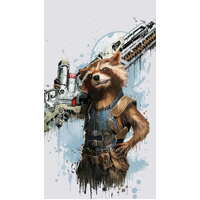 MARVEL GUARDIANS OF THE GALAXY ROCKET RACOON PERSONALISED BIRTHDAY PARTY SUPPLIES BANNER BACKDROP DECORATION
