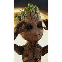 MARVEL GUARDIANS OF THE GALAXY BABY GROOT PERSONALISED BIRTHDAY PARTY SUPPLIES BANNER BACKDROP DECORATION