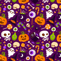 HALLOWEEN SKULLS CANDY JACK-O-LANTERN WITCH PERSONALISED BIRTHDAY PARTY SUPPLIES BANNER BACKDROP DECORATION