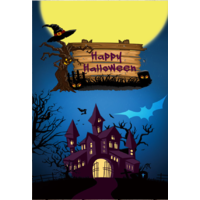 HALLOWEEN WITCH PUMPKIN PERSONALISED PARTY BANNER BACKDROP BACKGROUND