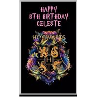 HOGWARTS HARRY POTTER GRYFFINDOR SLYTHERIN PERSONALISED BIRTHDAY PARTY SUPPLIES BANNER BACKDROP DECORATION
