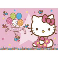 HELLO KITTY STARS BIRDS BALLOONS ANIME BOW PERSONALISED BIRTHDAY PARTY SUPPLIES BANNER BACKDROP DECORATION