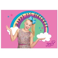 JOJO SIWA PERSONALISED RAINBOW CLOUDS BIRTHDAY PARTY BANNER BACKDROP BACKGROUND