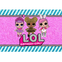 LOL SURPRISE DOLLS PERSONALISED BIRTHDAY PARTY BANNER BACKDROP BACKGROUND