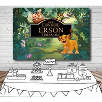 LION KING BABY SHOWER PERSONALISED BIRTHDAY PARTY BANNER BACKDROP