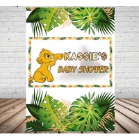LION KING BABY SHOWER PERSONALISED BIRTHDAY PARTY BANNER BACKDROP
