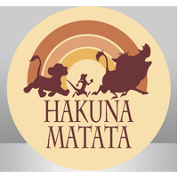 DISNEY LION KING SIMBA HAKUNA MATATA TIMON PUMBA PARTY SUPPLIES ROUND BIRTHDAY PERSONALISED BANNER BACKDROP DECORATION