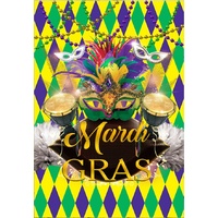 MARDI GRAS MASQUERADE PERSONALISED PARTY BANNER BACKDROP BACKGROUND