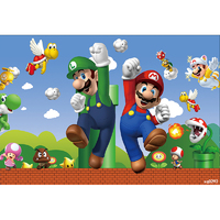 MARIO BROTHERS LUIGI PERSONALISED BIRTHDAY PARTY SUPPLIES BANNER BACKDROP DECORATION