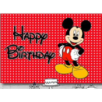 MICKEY MOUSE RED PERSONALISED BIRTHDAY PARTY BANNER BACKDROP BACKGROUND