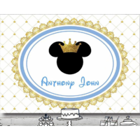 MICKEY MOUSE PERSONALISED BIRTHDAY BAPTISM PARTY BANNER BACKDROP BACKGROUND