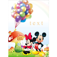MICKEY MINNIE MOUSE BALLOONS PERSONALISED BIRTHDAY PARTY SUPPLIES BANNER BACKDROP DECORATION