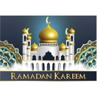 RAMADAN TEMPLE RELIGIOUS MUSLIM CRESCENT MOON PERSONALISED BIRTHDAY PARTY SUPPLIES BANNER BACKDROP DECORATION