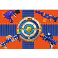 NERF TOY GUN PERSONALISED BIRTHDAY PARTY SUPPLIES BANNER BACKDROP DECORATION