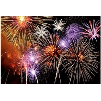 NEW YEARS FIREWORKS PERSONALISED PARTY SUPPLIES BANNER BACKDROP DECORATION