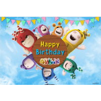 ODDBODS MONSTERS PERSONALISED BIRTHDAY PARTY SUPPLIES BANNER BACKDROP DECORATION