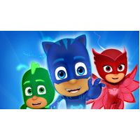 PJ MASKS SUPERHEROES PERSONALISED BIRTHDAY PARTY SUPPLIES BANNER BACKDROP DECORATION