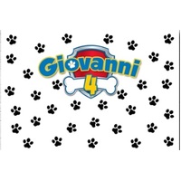 PAW PATROL DOG PAW PRINT PERSONALISED BIRTHDAY PARTY SUPPLIES BANNER BACKDROP DECORATION