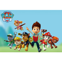 PAW PATROL CHASE PERSONALISED BIRTHDAY PARTY SUPPLIES BANNER BACKDROP DECORATION