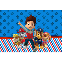 PAW PATROL CHASE PERSONALISED BIRTHDAY PARTY BANNER BACKDROP BACKGROUND
