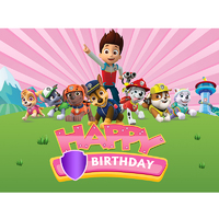 PAW PATROL SKYE RYDER GIRL PERSONALISED BIRTHDAY PARTY BANNER BACKDROP BACKGROUND