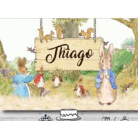 PETER RABBIT PERSONALISED BIRTHDAY BAPTISM PARTY SUPPLIES BANNER BACKDROP DECORATION