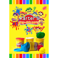 PLAY DOH PERSONALISED BIRTHDAY PARTY SUPPLIES BANNER BACKDROP DECORATION