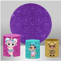 LOL SURPRISE UNICORN SPLASH QUEEN PERSONALISED CUSTOM ROUND PLINTH COVERS PARTY DECORATION CYLINDERS STANDS PEDESTALS