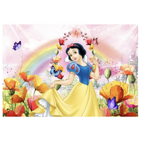 SNOW WHITE DISNEY PRINCESS PERSONALISED BIRTHDAY PARTY SUPPLIES BANNER BACKDROP DECORATION