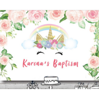 BAPTISM CHRISTENING COMMUNION RELIGIOUS PERSONALISED PARTY SUPPLIES BANNER BACKDROP DECORATION
