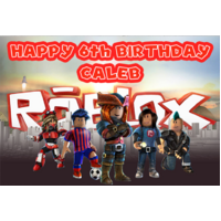ROBLOX PERSONALISED BIRTHDAY PARTY SUPPLIES BANNER BACKDROP DECORATION
