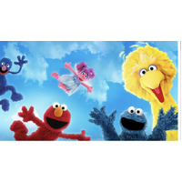 SESAME STREET SKY CLOUDS BIG BIRD ELMO COOKIE MONSTER PERSONALISED BIRTHDAY PARTY SUPPLIES BANNER BACKDROP DECORATION