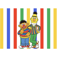 SESAME ST. BERT ERNIE STRIPES PERSONALISED BIRTHDAY PARTY SUPPLIES BANNER BACKDROP DECORATION