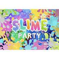 GLITTER SLIME ABSTRACT ART SPLASHES RAINBOW PERSONALISED BIRTHDAY PARTY SUPPLIES BANNER BACKDROP DECORATION