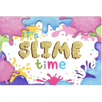 SLIME GLITTER STARS PINK BLUE PURPLE PERSONALISED BIRTHDAY PARTY SUPPLIES BANNER BACKDROP DECORATION