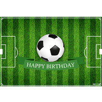 SOCCER FOOTBALL FIELD PERSONALISED BIRTHDAY PARTY BANNER BACKDROP BACKGROUND