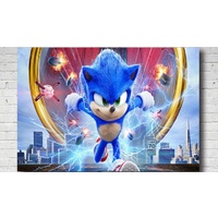 SONIC THE HEDGEHOG PERSONALISED BIRTHDAY PARTY BANNER BACKDROP BACKGROUND