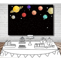 SPACE PERSONALISED BIRTHDAY PARTY SUPPLIES BANNER BACKDROP DECORATION