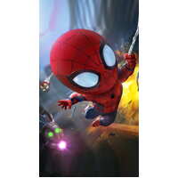 MARVEL CHIBI SPIDERMAN IRON MAN SUPERHEROES PERSONALISED BIRTHDAY PARTY SUPPLIES BANNER BACKDROP DECORATION