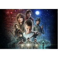 STRANGER THINGS ELEVEN MIKE LUCAS DUSTIN PERSONALISED BIRTHDAY PARTY SUPPLIES BANNER BACKDROP DECORATION