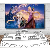 DISNEY TANGLED PERSONALISED BIRTHDAY PARTY BANNER BACKDROP BACKGROUND