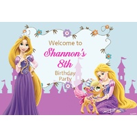 TANGLED RAPUNZEL PERSONALISED BIRTHDAY PARTY SUPPLIES BANNER BACKDROP DECORATION