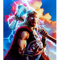 THOR 4 LOVE AND THUNDER PERSONALISED BIRTHDAY PARTY BANNER BACKDROP BACKGROUND