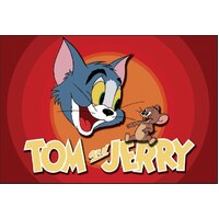 TOM AND JERRY CAT MOUSE PERSONALISED BIRTHDAY PARTY BANNER BACKDROP BACKGROUND