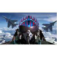 TOP GUN FIGHTER PILOT MAVERICK PERSONALISED BIRTHDAY PARTY BANNER BACKDROP BACKGROUND