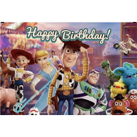 TOY STORY WOODY JESSI BUZZ LIGHTYEAR BO PEEP PERSONALISED BIRTHDAY PARTY SUPPLIES BANNER BACKDROP DECORATION