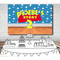 TOY STORY PERSONALISED BIRTHDAY PARTY BANNER BACKDROP BACKGROUND