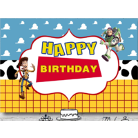 TOY STORY WOODY COWBOY PERSONALISED BIRTHDAY PARTY SUPPLIES BANNER BACKDROP DECORATION